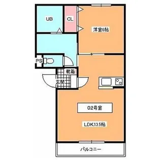 ル スリール【1階】の間取り