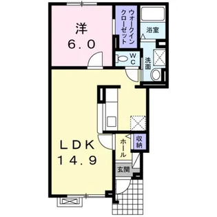 エル ゴルド【1階】の間取り