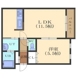 パーク五稜郭館【1階】の間取り