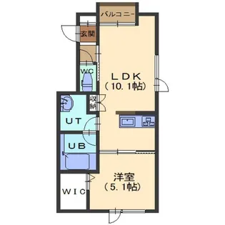 グランヴェール【101号室】の間取り