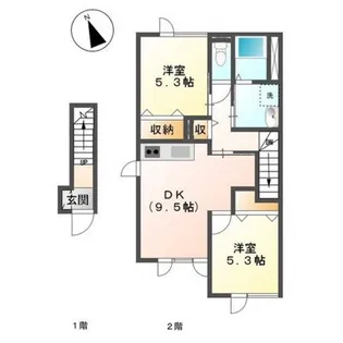 グランメゾン【201号室】の間取り