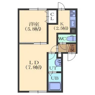 レモンハイツ山の手【2階】の間取り