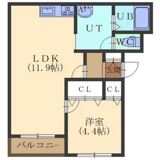 ブルーベル神山【301号室】の間取り