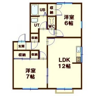 M.Kレジデンス【2C号室】の間取り