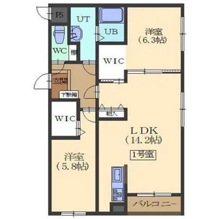 Monterra〜モンテラ〜【2階】の間取り
