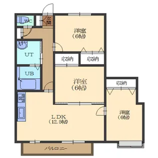 マンショングリーンリーフ【1階】の間取り