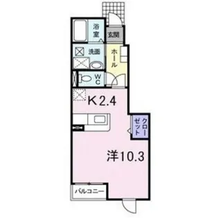 エルム プラシード 1号館【102号室】の間取り