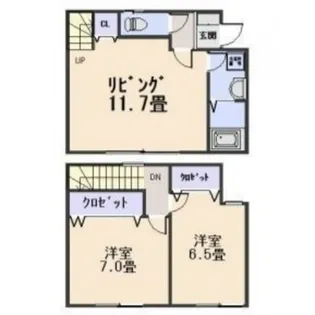 カーサ湯川【102号室】の間取り