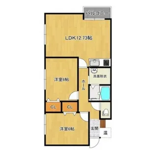 ハイツあかり【201号室】の間取り