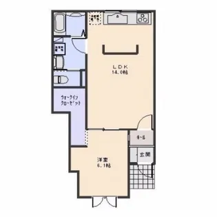 レアード湯浜【102号室】の間取り