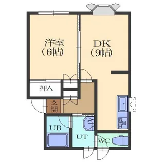 マンションサンシティーⅡ【102号室】の間取り