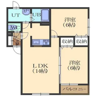 セジュール田家【102号室】の間取り