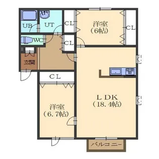ルーチェ・Ⅱ【2階】の間取り