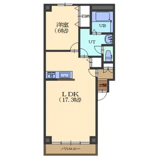 サンエスタシオン湯川【203号室】の間取り