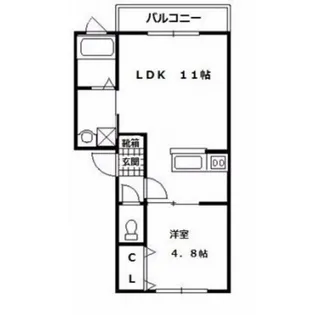 ラピスコート港【2階】の間取り