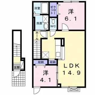 ベル モンターニュ【2階】の間取り