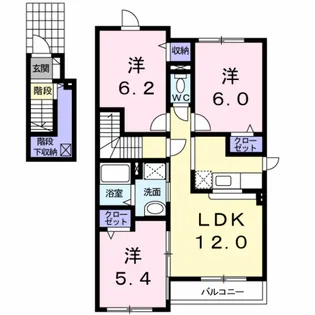 メゾン・スクエア【2階】の間取り