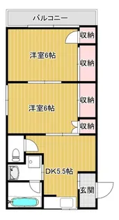 ゼフィール新大津【1階】の間取り