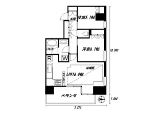 パークハウス阿佐ヶ谷レジデンス【609号室】の間取り