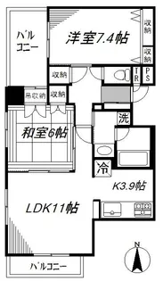 エコヴィレッジ中村橋【407号室】の間取り