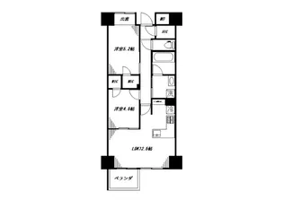 オープンレジデンシア中野坂上【203号室】の間取り