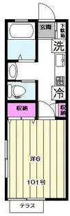 カンファー阿佐谷【101号室】の間取り