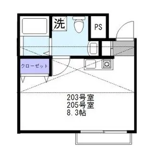 Recipe阿佐谷【205号室】の間取り