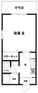 栗山プチシャトーIII【106号室】の間取り