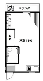 ドミトリーホクエツ【105号室】の間取り