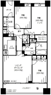 クリオレミントンハウス阿佐ヶ谷【206号室】の間取り