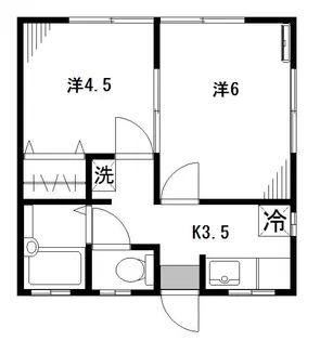 コーポラス友和【202号室】の間取り