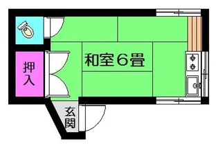 フラワーハウスB【2号室】の間取り