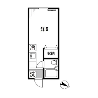 コーポKM【102号室】の間取り