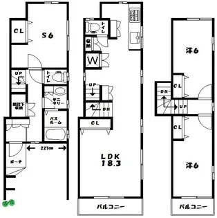 東京都杉並区阿佐谷南3丁目【一戸建】の間取り