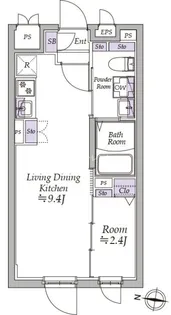 アトリオフラッツ高円寺ノース【1階】の間取り