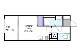 Fols Class阿佐ヶ谷【102号室】の間取り