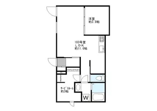 Fols Class阿佐ヶ谷【103号室】の間取り