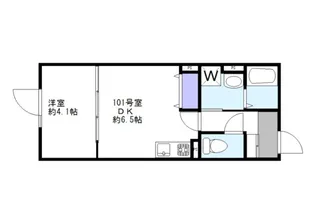 Fols Class阿佐ヶ谷【101号室】の間取り