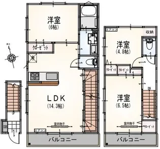 東京都杉並区堀ノ内3丁目【アパート】の間取り