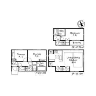 東京都杉並区阿佐谷南3丁目【一戸建】の間取り