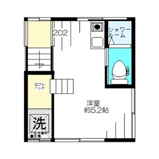 ハウスエターナル【202号室】の間取り