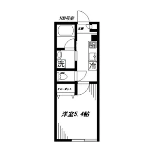 フェリーチェ阿佐ヶ谷Q【103号室】の間取り