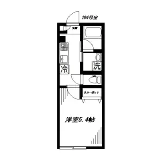 フェリーチェ阿佐ヶ谷Q【104号室】の間取り