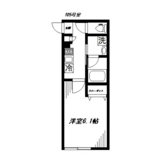 フェリーチェ阿佐ヶ谷Q【105号室】の間取り