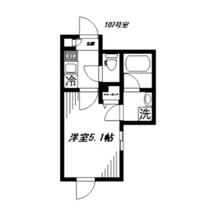フェリーチェ阿佐ヶ谷Q【107号室】の間取り
