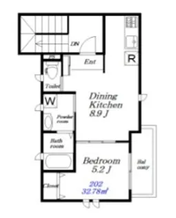 ヴィラ ヴァンシス【202号室】の間取り