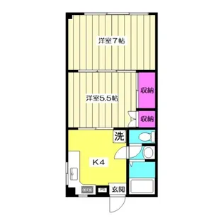 松原マンション【419号室】の間取り