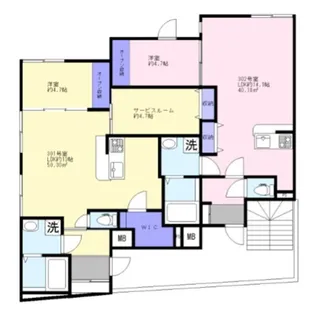 FolsClass三軒茶屋一丁目【302号室】の間取り