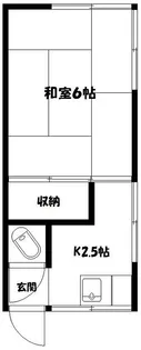 五日市コーポ【201号室】の間取り