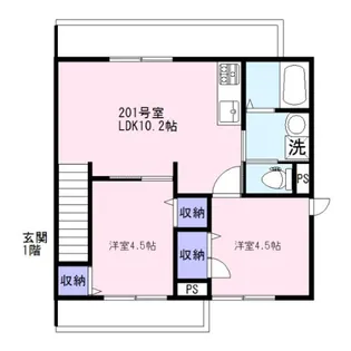 SakuraVerde南荻窪【201号室】の間取り